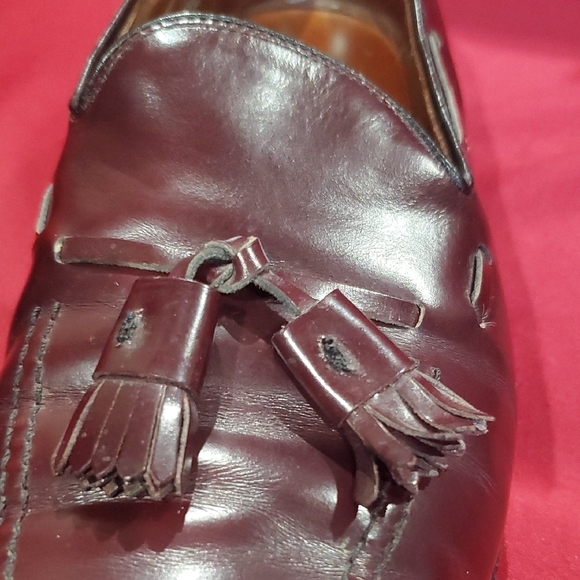Allen Edmonds Burgandy Grayson Leather Slip-On Tassle Loafers main image 11